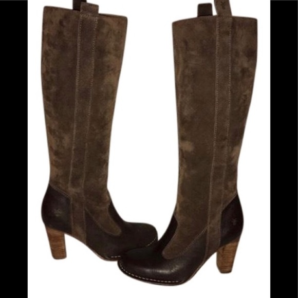 Frye Shoes - 🆕FRYE Villager Pull On Boots Brown Suede/Leather